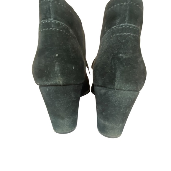 Lucky Brand Black Suede Swayze Wedge Ankle Lace Up Booties SZ 10 - Picture 6 of 14